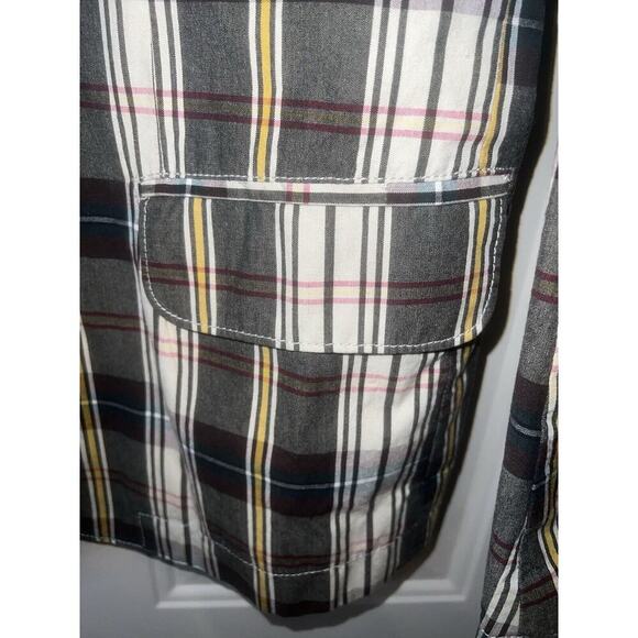 Hawkings & McGill Blazer Jacket Men’s Large Button Up Shirt Plaid Checker Cotton - Picture 4 of 6